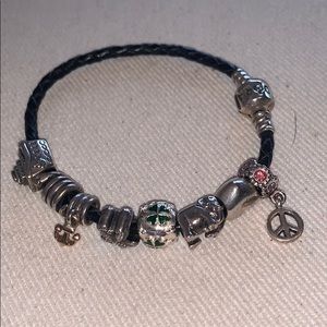 Pandora bracelet with 8 charms